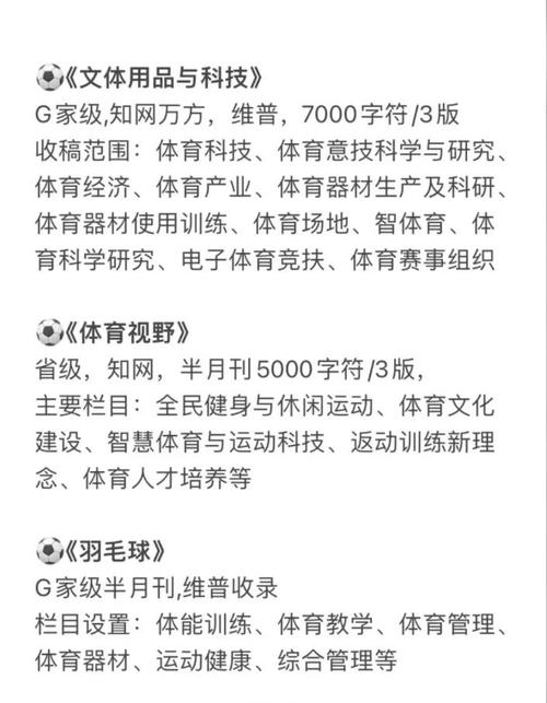 发表体育类的期刊,发表体育类的期刊有哪些